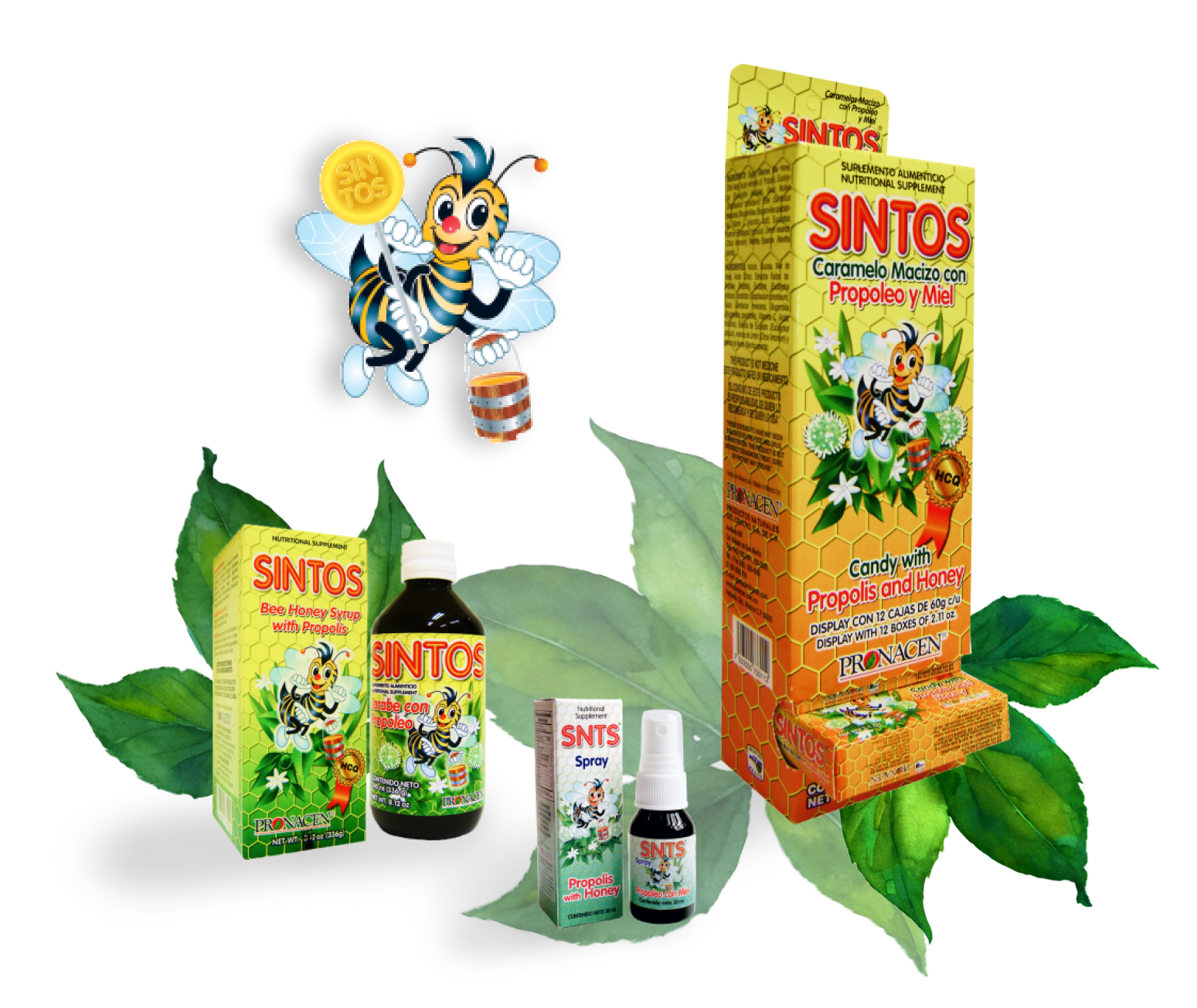 sintos productos a base de miel de abeja y extractos naturales